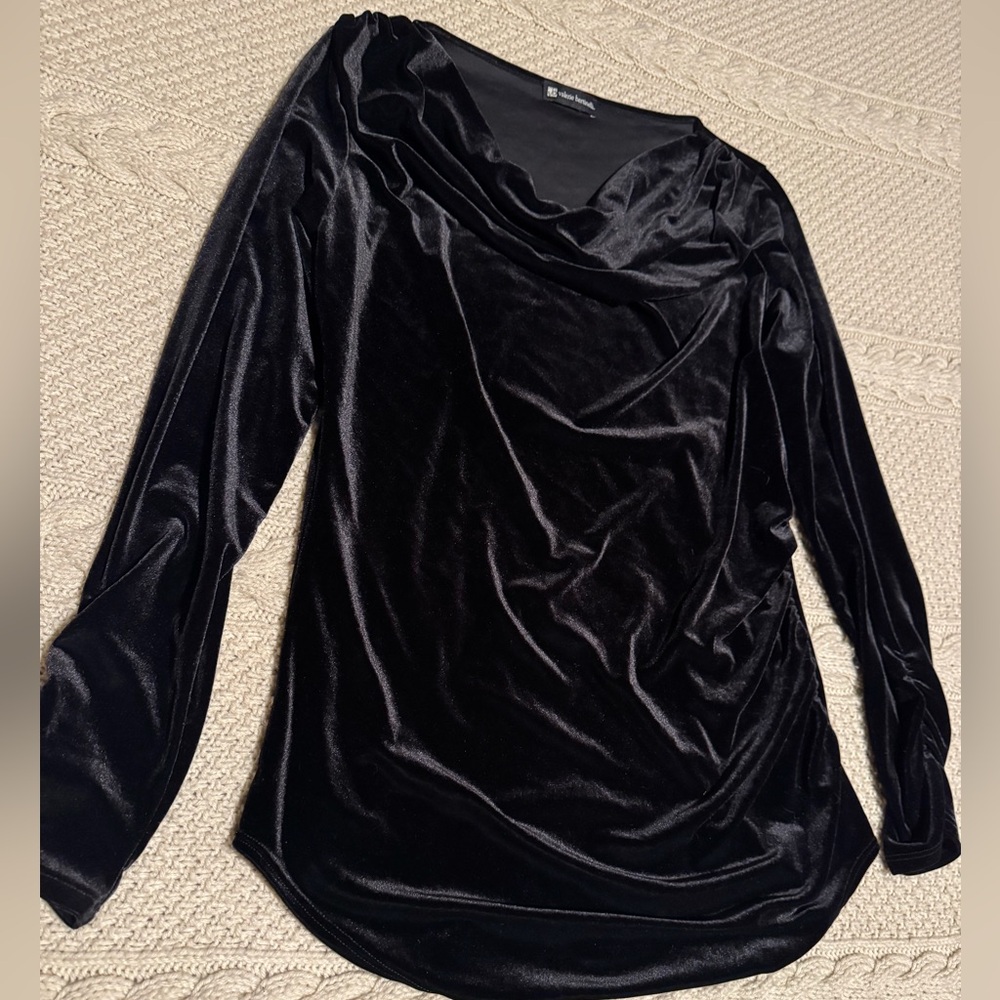 Valerie Bertinelli Black Velvet Blouse